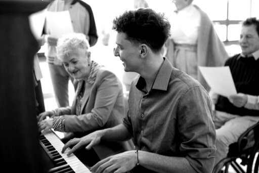 Man playing piano